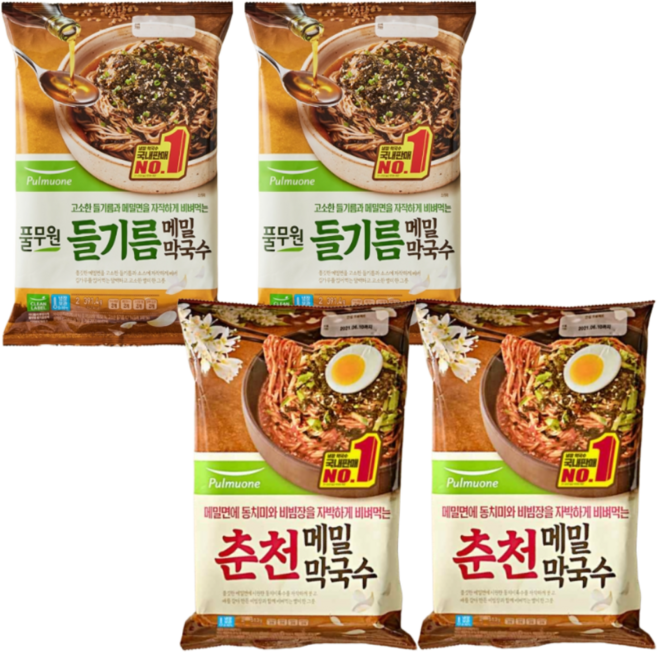 풀무원 들기름 메밀 막국수 + 춘천 메밀 막국수