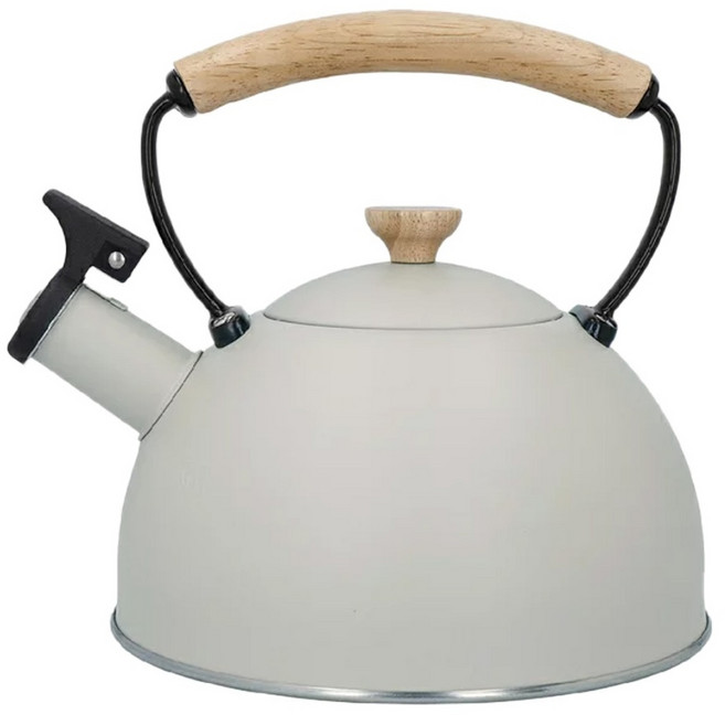 LA CAFETIERE 木柄不鏽鋼笛音壺, 米灰色, 1.6L, 1個