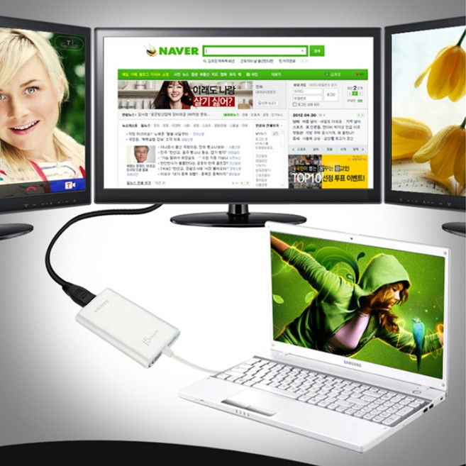 USB 외장형 그래픽 카드 HDMI 대형화면 연결