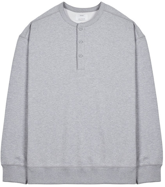 자바나스 어깨 넓어 보이는 사계절 맨투맨 올 시즌 엑셀런트 헨리넥 스웨트 셔츠