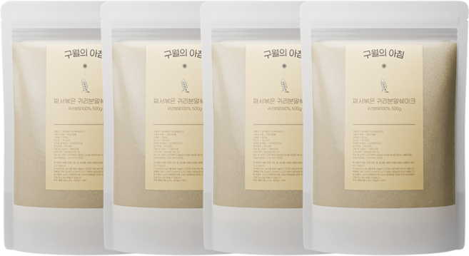 구월의아침 쪄서볶은 귀리분말쉐이크 귀리미숫가루 선식, 500g, 4개