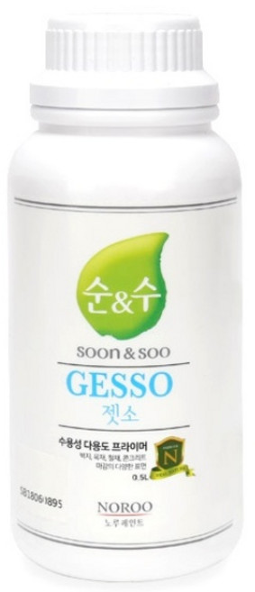 순앤수 DIY용 프라이머 젯소, 백색, 500ml, 1개