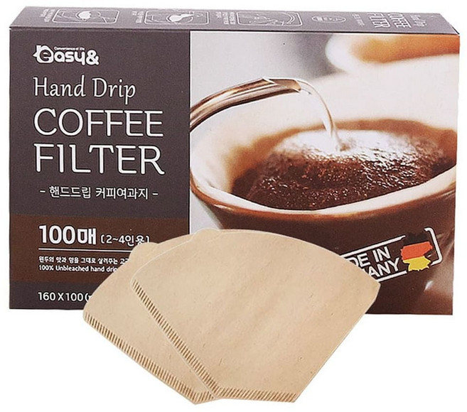 홈카페용품 여과지 원두 1P 커피 100매 필터 독일산 천연펄프커피여과지 핸드드립 소