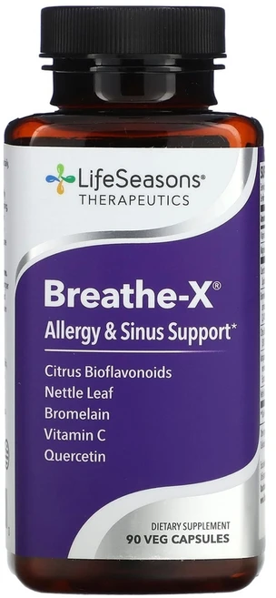 LifeSeasons Breathe-X 알러지 시너스 써포트 베지캡슐 90정, One Color, 1개 - 쿠팡