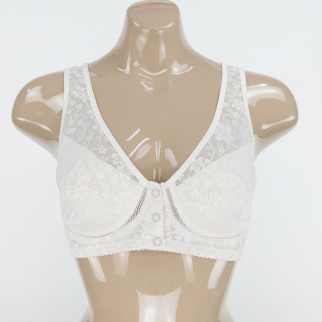 쏘로사떼 1600 빅사이즈 노와이어 인견 똑딱이 앞단추 홑겹 브라탑 / 여름 여성 속옷