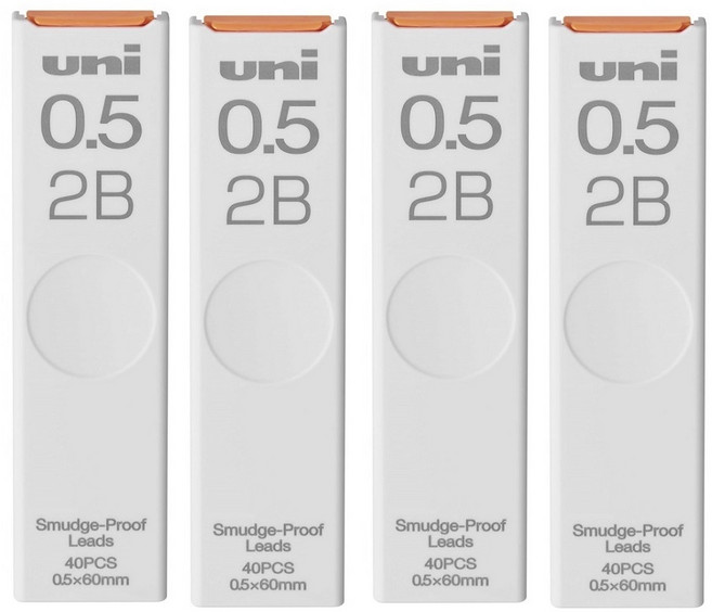 유니 샤프심 0.5mm UNI UL-S-0.5, 1세트, 0.5 (2B+2B+2B+2B)