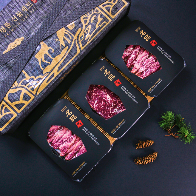 [환불보장] 1++ 구이용 최고급부위 한우선물세트, 1세트