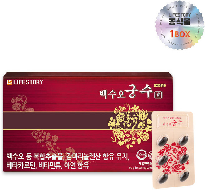 좋은버릇 백수오궁수 여성 갱년기 건강 1박스(1개월분), 60정, 2개