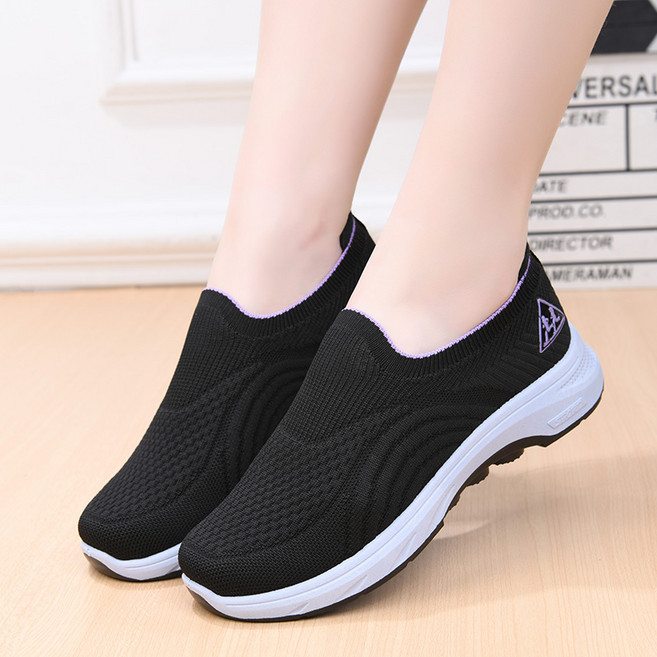 남녀공용 핸즈프리 운동화 미끄럼방지 플랫슈즈 니트화 런닝화 매쉬화 편한 워킹화 데일리 슬립온 초경량 슬립온 엄마 단화 니트 삭스 운동화