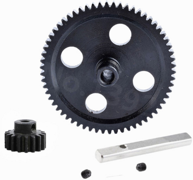 12428-0015 블랙 메탈 디프 메인 모터 센터 감속 기어 62T 모터 포인트 기어 17T WLtoys 1/12 12428 12423 RC 자동차용, [01] 옵션1