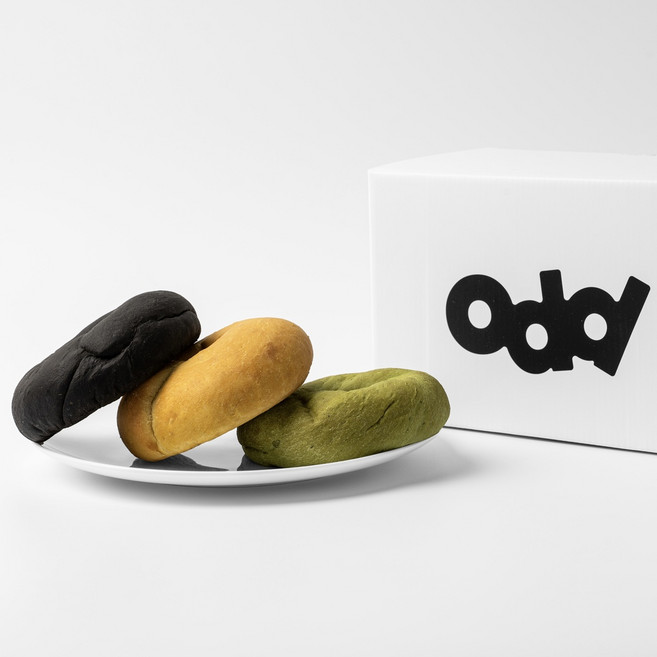 저당 고단백 국산 현미 오드 베이글 프리미엄 선물 세트 [먹물 플레인 바질 레몬] (냉동), 100g, 6개