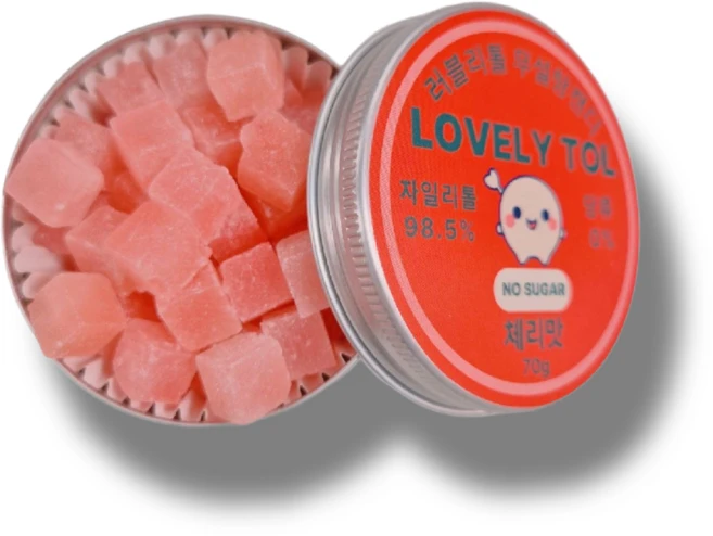 러블리톨 체리맛 무설탕자일리톨캔디, 1개, 70g - 쿠팡
