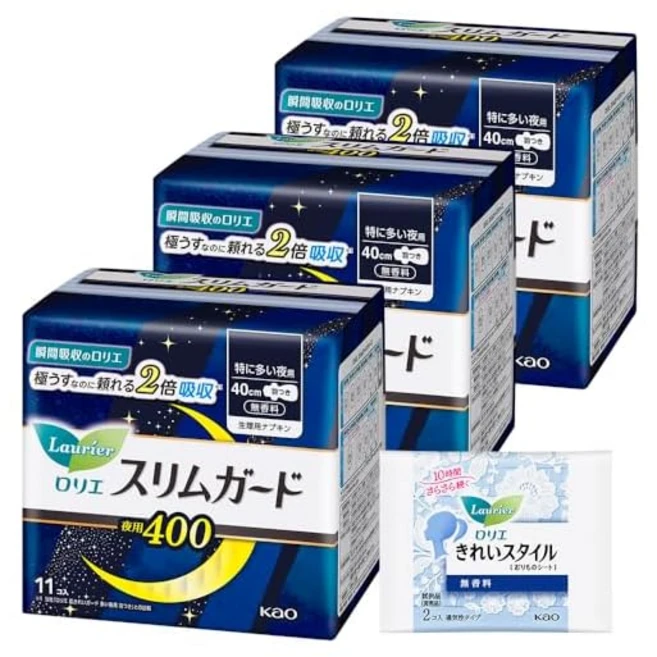 로리에 슬림 가드 특히 많은 야간용 400 11개입 × 3개, 1개, 1g - 쿠팡