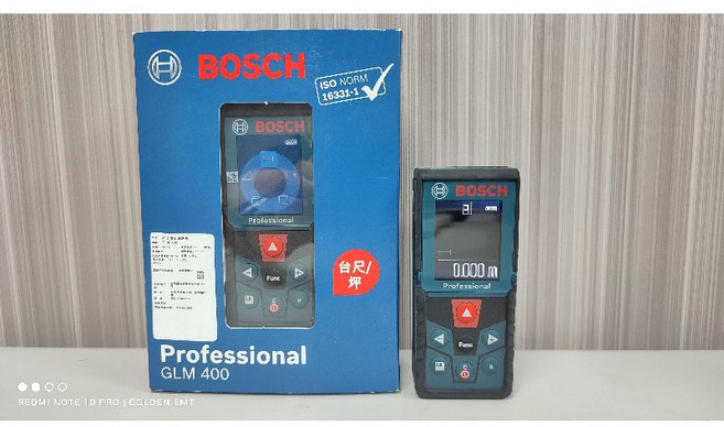 Bosch 博世 GLM 400 雷射測距儀 40米, 1個, GLM 400 彩色螢幕 台尺 台坪,不加購