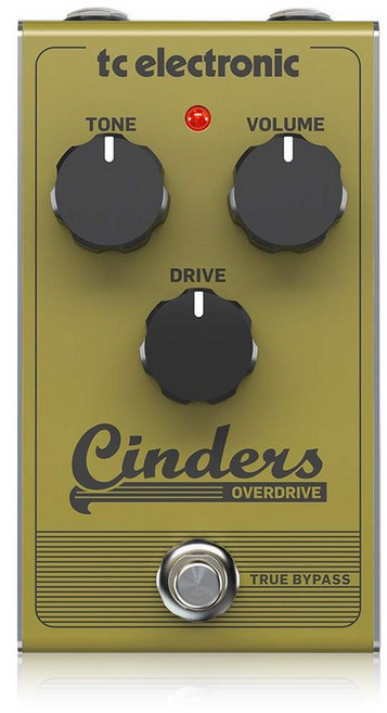 tc electronic CINDERS OVERDRIVE YELLOW 아날로그 오버 드라이브 페달 아날로그 회로, 1개