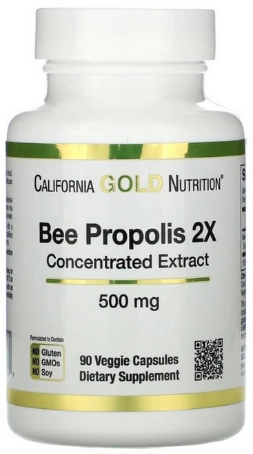 CALIFORNIA GOLD NUTRITION 캘리포니아 골드 뉴트리션 Bee 프로폴리스 2X 농축 추출물 500mg 90정 베지캡슐 X 3EA, 3개 - 쿠팡