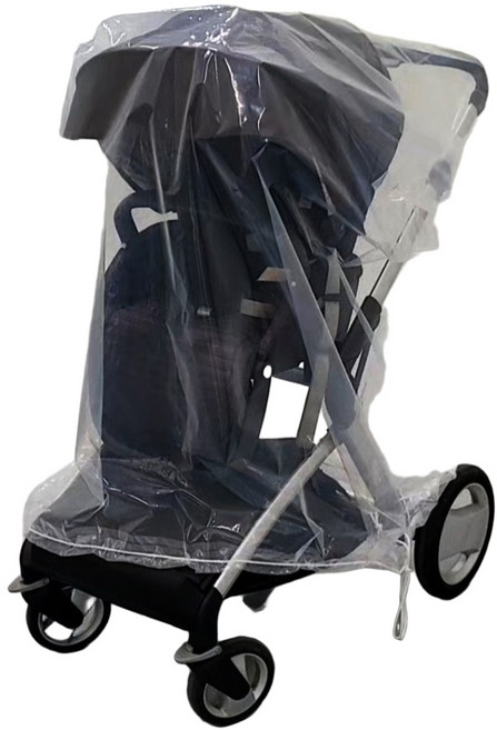 UC 유모차 덮개 보관 끈다리 비닐 미세먼지 방한 커버, 투명, 3개