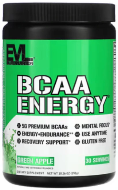 EVLUTIONNUTRITION BCAA 에너지 그린 애플 맛, 1개, 291g - 쿠팡