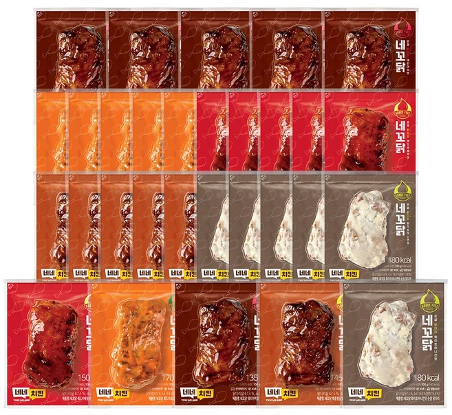네네치킨 네꼬닭 순살 닭다리 5종, 100g, 30개 - 쿠팡