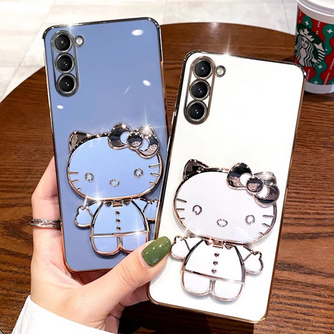 케이스몬 갤럭시 S25 S24 S23 S22 S21 S20 노트20 울트라 플러스 키티 거치대 거울 미러 케이스 1345