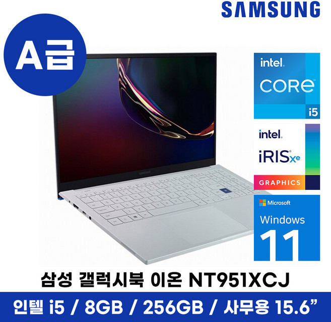 삼성 갤럭시북 이온 OLED 게이밍 노트북 i7 10세대 16G 512G 지포스 MX250 Win11, NT951XCJ i5-10210, WIN11 Pro, 8GB, 256GB, 아우라 실버