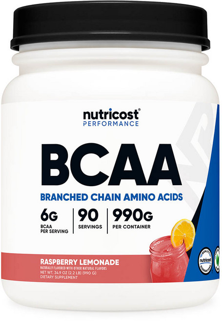 뉴트리코스트 BCAA 파우더 라즈베리 레모네이드 918g 1개 1서빙 10.20g 918g 90회분 BCAA Powder, 990g