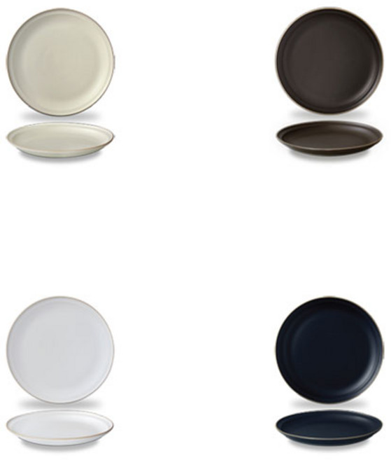 라움 접시 6인치 (164mm), 2개, 아이보리