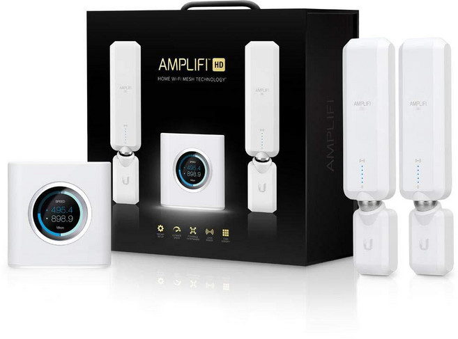 AmpliFi Ubiquiti Labs의 HD Wi-Fi 시스템 심리스 홈 무선 인터넷 커버리지 라우터 메시 포인트 2개 기가비트 이더넷 4개 WAN 포트 1개 케이, AmpliFi Ubiquiti Labs의 HD Wi-F