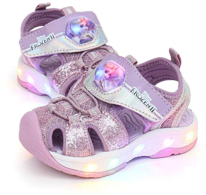 겨울왕국2 엘프 발광 샌들 캐릭터 여아동 여름 신발