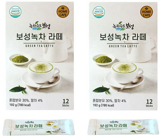 보성녹차 라떼 분말, 16g, 12개입, 2개