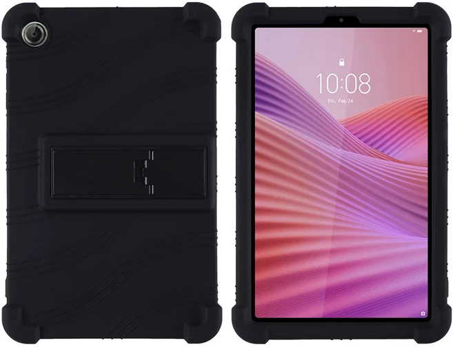 Protective Case for Lenovo Tab One TB305FU 8.7 inch K9 2025 Kids Soft Silicone Adjustable Stand Tabl, 01 Tab One TB305FU 8.7, 07 black