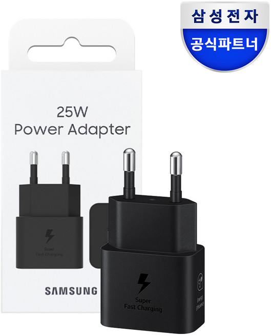 삼성전자 PD PPS GaN C타입 25W 초고속 충전기, 검은색, 1개