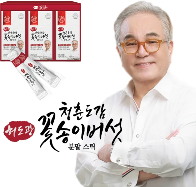 유수암더팜 허도광 청춘도감 꽃송이버섯 분말 스틱, 30개, 4g - 쿠팡