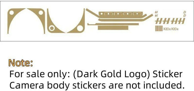 X2DII100C 카메라 데칼 스킨 Hasselblad X2D II 100C 프리미엄 스티커 보호 필름 비닐 용 랩 커버, Dark Gold Logo