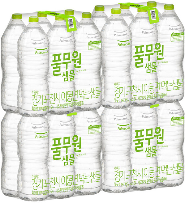 풀무원샘물 무라벨, 2L, 24개