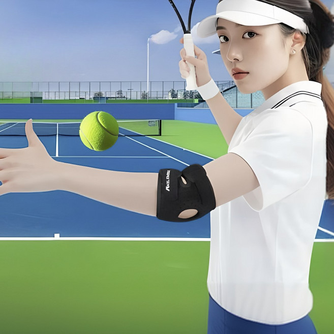 안트레아 스포츠 팔꿈치 엘보 보호대, 블랙, 1개