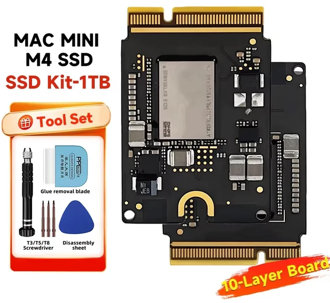 맥미니 M4 SSD 10층 솔리드 스테이트 드라이브 키트 2TB 용량 업그레이드 신형 파티클 메모리 DIY 수리, 02 10-layer 1TB