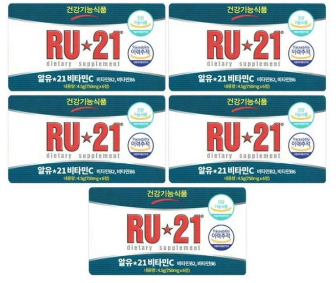 기타 [알유21] 알유21 RU 21 비타민C 750mg x 6정 5박스 -SDL-