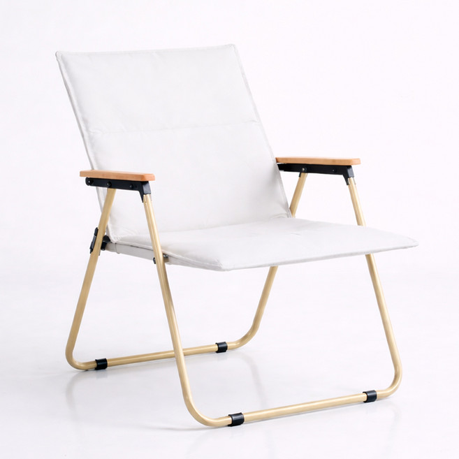 캠프텐버 고급형 튼튼한 접이식 캠핑의자, 1개, 아이보리