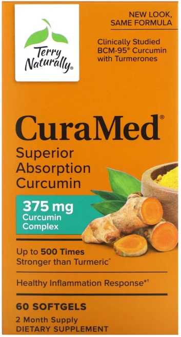Terry Naturally CuraMed 375mg 소프트젤 60정, TerryNaturallyCuraMed375mg소프트젤, 1개 - 쿠팡