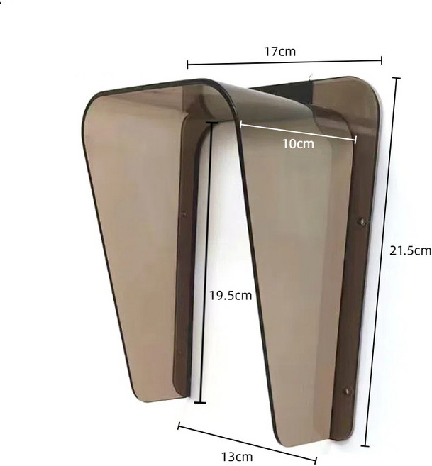 JIBAIHUO 초인종 방수 커버 도어락 카메라 보호 케이스 빗물 현관 덮개 투명 방수커버 가정용 4. 갈색 대형 방수 커버