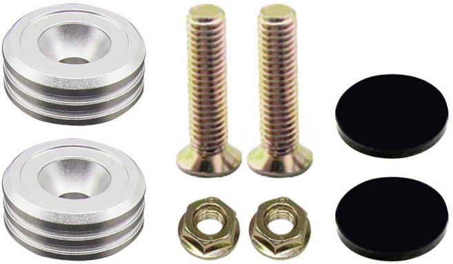 국산 오토바이 티탄재질 번호판볼트 세트, 블랙, 1세트