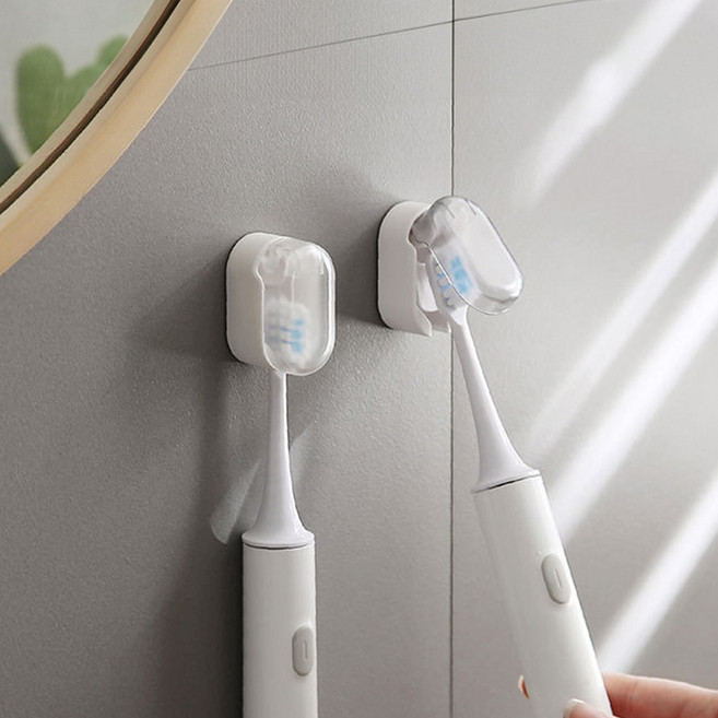 코지티 커버형 칫솔 걸이 꽂이 거치대, 화이트, 1개