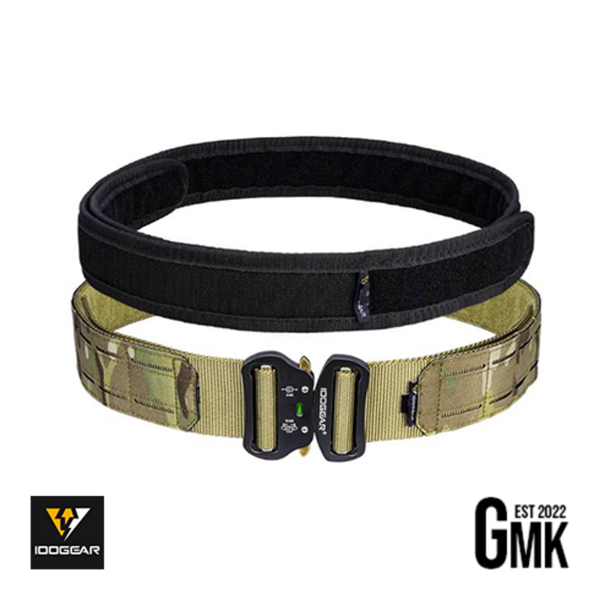[IDOGEAR] 2 Inch Tactical Belt / Laser Cut System 레이저몰리(이도기어 아이도기어 전술벨트 레이저컷 블랙 멀티캠 레인저그린), 1. 블랙(BK), 1개