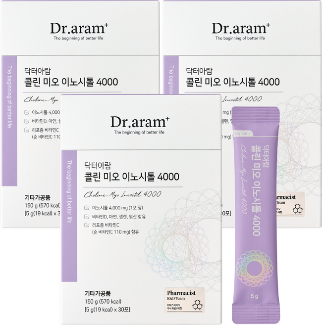 닥터아람 콜린 미오 이노시톨 4000, 3개, 150g