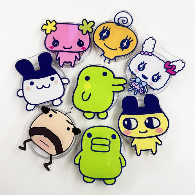 다마고치 마스코트 마메치 쿠치파치 주댕치 메메치 미미치 맥세이프 탈부착 휴대용 거치대 스마트톡 (데이데이), 1개, 7.구치파치(정면)(맥세이프)