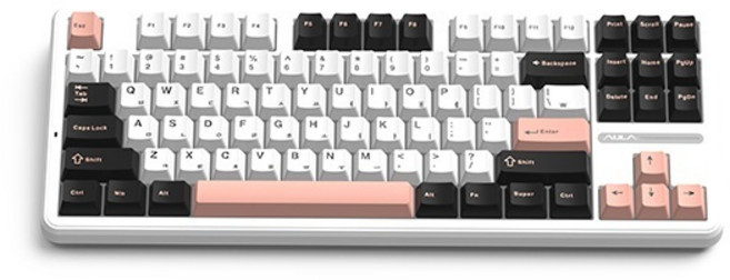 (AULA) 유 무선 블루투스 기계식 키보드 F87 Pro 독거미 (핫스왑/풀윤활/한글) 올리비아 화이트 / LEOBOG 황축V3