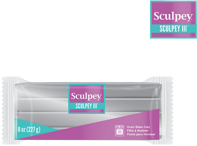 스컬피3 227g (Sculpey3) 대용량 폴리머클레이 6종, 은색(Silver) 227g