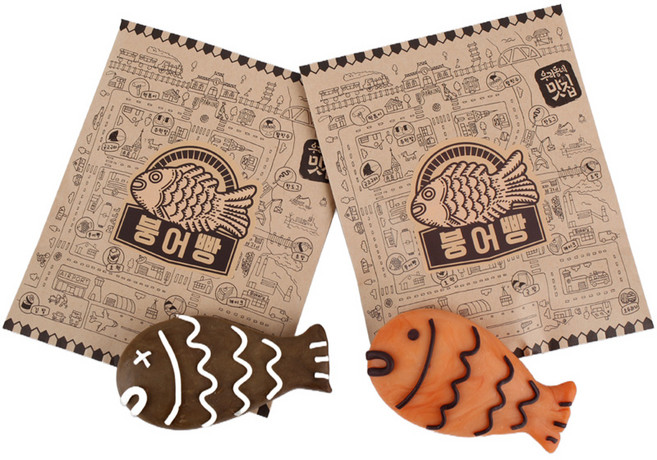 쪼물락 비누 클레이 음식 붕어빵 비누 만들기, 1인용, 1개