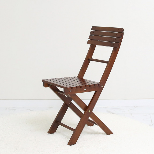 벤트리 원목 접이식 인테리어 카페 식탁 의자 (2color) 홈카페, 브라운 색상, 1개